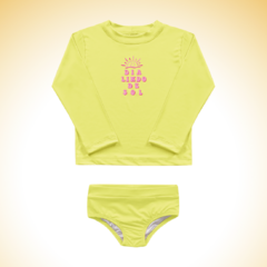 CONJUNTO CROPPED KIDS NEON DIA LINDO DE SOL