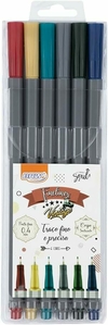 Marcador Fine Liner 0.4mm Vintage Blister com 6 Unidades, BRW