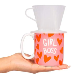 CANECA GIRL BOSS COM COADOR - Mimo Presentes Criativos