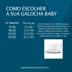 Galocha Baby Transparente/ Azul Neon Dino - Mimo Presentes Criativos