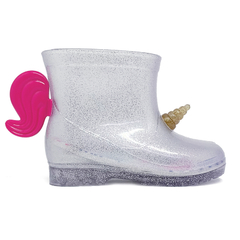 Galocha Baby Unicórnio Glitter Prata