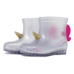 Galocha Baby Unicórnio Glitter Prata - comprar online