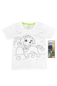 CAMISETA PARA COLORIR LAVÁVEL - Mimo Presentes Criativos