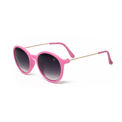 Óculos de Sol Infantil Acetato com Proteção UV400 Teen Redondo Pink