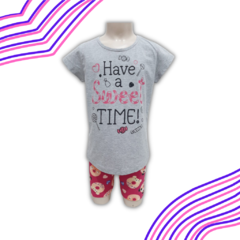 Conjunto Teen Feminino - Sweet time! - Adocicado Moda Infantil - Conjunto infantil e juvenil de qualidade e preço baixo você encontra aqui.