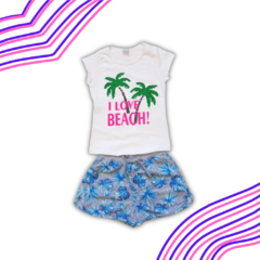 Conjunto Teen Feminino - I love beach - Adocicado Moda Infantil - Conjunto infantil e juvenil de qualidade e preço baixo você encontra aqui.