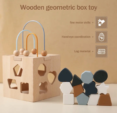 Wooden geometric box toy - Habítate