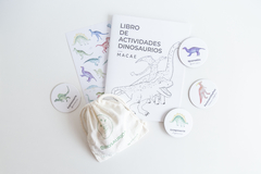 Libro de actividades con stickers de dinosaurio