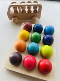 Juego de bolas arcoíris montessori - tienda en línea