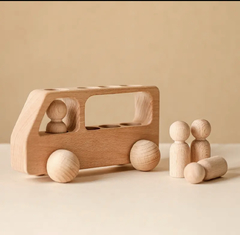 Wooden doll bus - comprar en línea