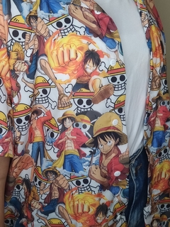 Camisa de Botão One Piece Luffy- Unissex na internet