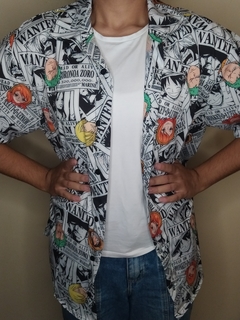 Camisa de Botão One Piece Wanted - Unissex - comprar online