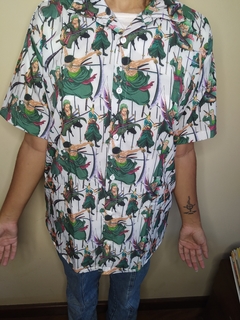 Camisa de Botão One Piece Zoro - Unissex