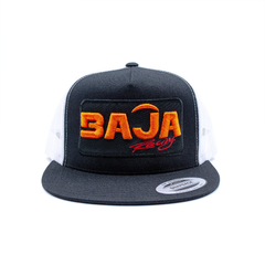 BAJA RACING CAP BLACK/WHITE FLAT