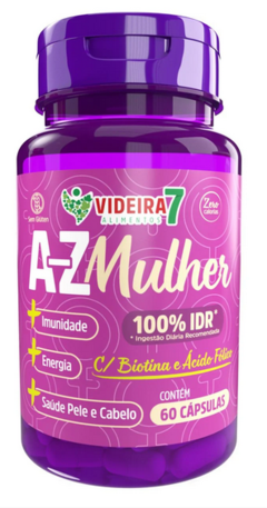 A-Z Mulher C/ Biotina E Ácido Fólico 60 Caps - Videira7