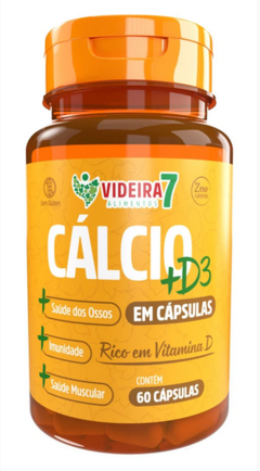 Cálcio (830 Mg) + D3 (200 UI) 60 Caps - Videira7