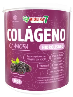 Colágeno Hidrolisado Videira Pó 300g - Sabor Frutas Amora