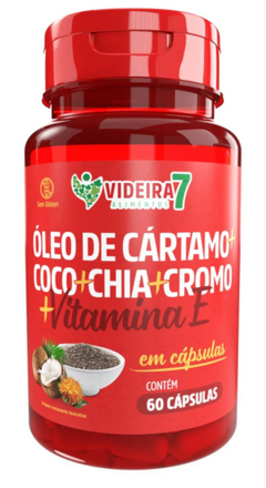 Cártamo+Coco+Chia+Cromo+Vit.E 1000 Mg 60 Caps