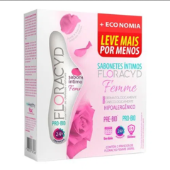 Kit Sabonete Líquido Intimo Floracyd Femme com 2 unidades de 200ml cada