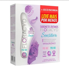 Kit Sabonete Líquido Intimo Floracyd Hipoalergênico com 2 unidades de 200ml cada