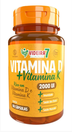 Vitamina D 2000 Ui + Vit K 200% Idr 60 Caps - Videira7