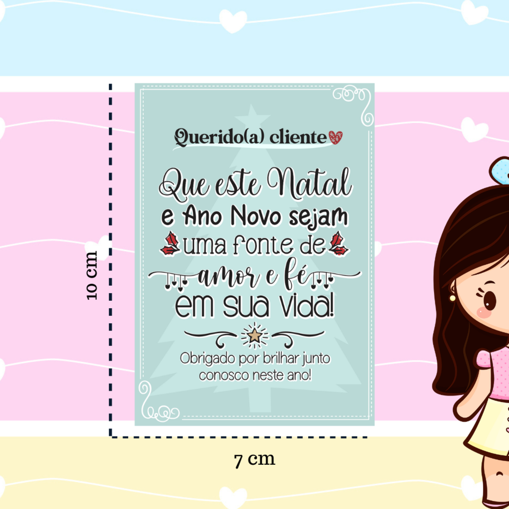 Cartão De Natal Agradecimento Ao Cliente 100 Unidades