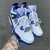 Nike Air Jordan 4 - Branco/Azul (Linha Luxo Importada)