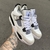 Nike Air Jordan 4 - Branco e Cinza (Linha Luxo Importada)