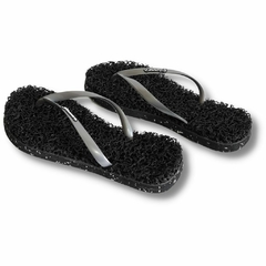 CHINELO TERAPÊUTICO FEMININO SOLI PRETO E CINZA