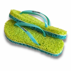 CHINELO TERAPÊUTICO FEMININO VERDE LIMA E VERDE PISCINA