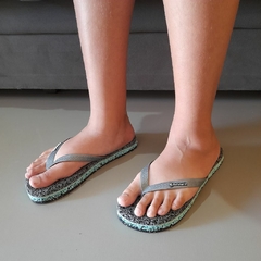 Imagem do CHINELO TERAPÊUTICO MASCULINO FOF MAX CINZA E VERDE ÁGUA