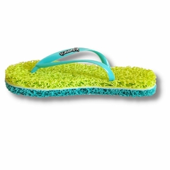 CHINELO TERAPÊUTICO FEMININO VERDE LIMA E VERDE PISCINA