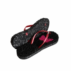 CHINELO TERAPÊUTICO FEMININO SOLI PRETO E PINK - loja online