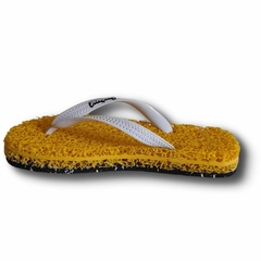 CHINELO TERAPÊUTICO MASCULINO FOF MAX AMARELO/BRANCO - Sandasul