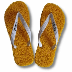 CHINELO TERAPÊUTICO MASCULINO FOF MAX AMARELO/BRANCO - loja online