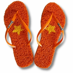 CHINELO TERAPÊUTICO FEMININO LARANJA E AMARELO - Sandasul