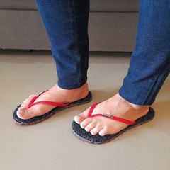 CHINELO TERAPÊUTICO FEMININO MARINHO E VERMELHO