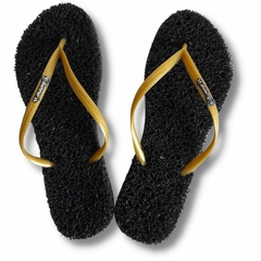 CHINELO TERAPÊUTICO FEMININO PRETO E DOURADO - comprar online