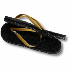 CHINELO TERAPÊUTICO FEMININO PRETO E DOURADO