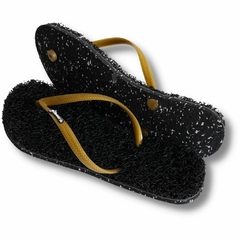 CHINELO TERAPÊUTICO FEMININO PRETO E DOURADO - Sandasul