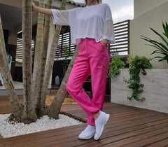 CALÇA ALFAIATARIA COMFY 38 PINK - comprar online