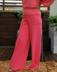 CALÇA PANTALONA EM TRICÔ - Maria da Graça Boutique