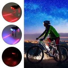 Sinalizador Para Ciclismo Esportivo Bicicleta Bike Led Com Laser Para Marcação Visual - K&M eComm