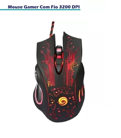 Mouse Gamer Óptico USB Com Fio 6 Botões 3200 DPI Colors na internet