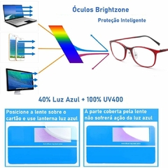Óculos TS Gamer Anti Luz Azul E Fadiga Ocular Leitura Digital Com Proteção UV400 Fashion Retrô