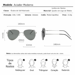 Óculos de Sol Brightzone Aviador Polarizado Moda Esportiva Ultra Leve Proteção UV400 Sem Aro