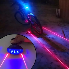 Sinalizador Para Ciclismo Esportivo Bicicleta Bike Led Com Laser Para Marcação Visual - comprar online