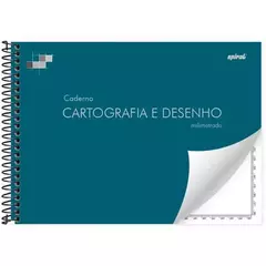 Caderno cartografia capa dura milimetrado 48fls Spiral - unidade