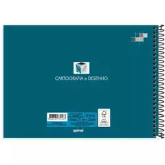 Caderno cartografia capa dura milimetrado 80fls Spiral - unidade - na internet