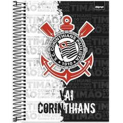 Caderno Universitário Capa Dura 10X1 160 Folhas Corinthians Spiral - 1 UN